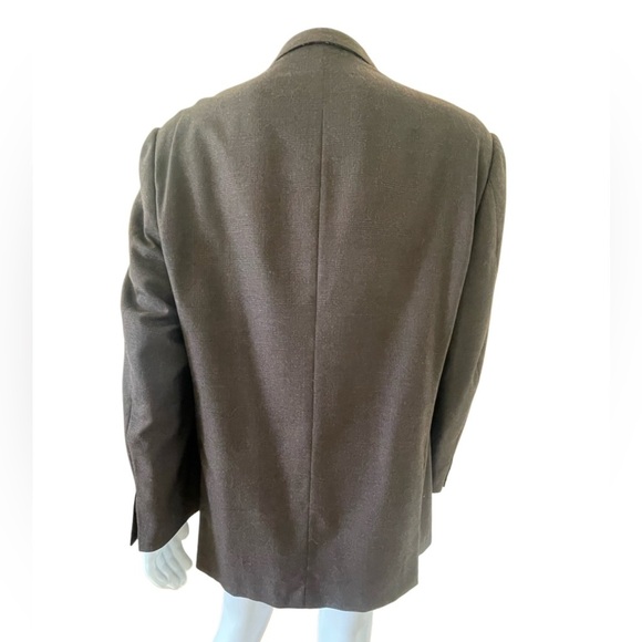 Ermenegildo Zegna Fine Wool Herringbone Brown Blazer Sport Coat Jacket Tan 44L - Picture 3 of 7